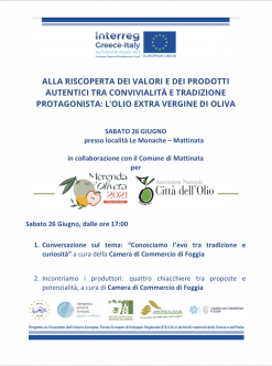 INFO DAY-CHAMBER OF FOGGIA  AUTHENTIC-OLIVE-NET and Merenda nell’oliveta 2021